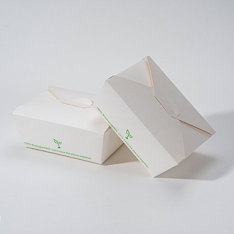 Conteneur à lunch en papier biodégradable pour plats à emporter au bureau