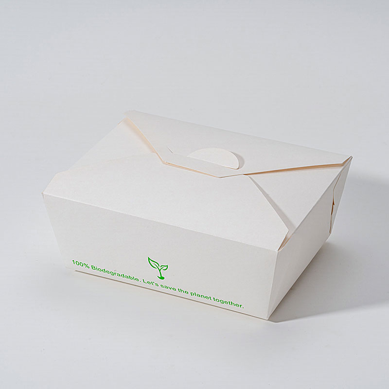 Boîte à lunch en papier compostable pour camions de restauration
